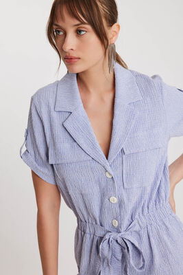 Kapak Cepli Kısa Kol Safari Tulum - Thumbnail (5)