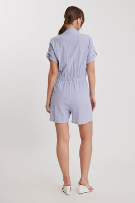 Kapak Cepli Kısa Kol Safari Tulum - Thumbnail (4)