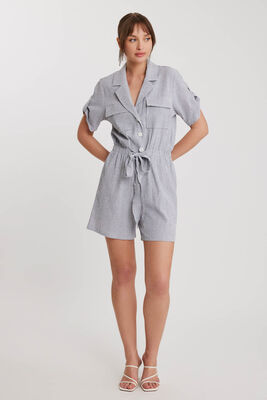 Kapak Cepli Kısa Kol Safari Tulum - Thumbnail (7)