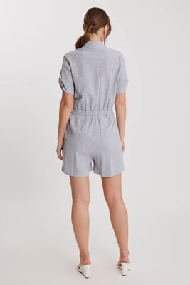 Kapak Cepli Kısa Kol Safari Tulum - Thumbnail (10)