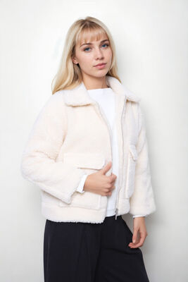 Kapak Cepli Teddy Ceket - Thumbnail (6)