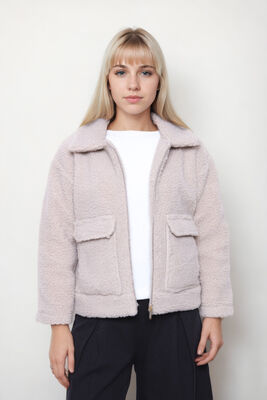 Kapak Cepli Teddy Ceket - Thumbnail (7)