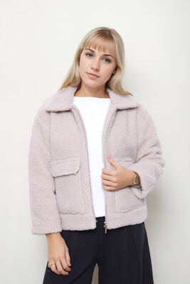 Kapak Cepli Teddy Ceket - Thumbnail (8)