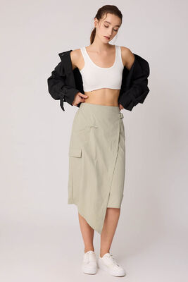 Kargo Cep Paraşüt Kumaş Beli Lastikli Etek - Thumbnail (2)