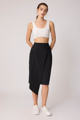 Kargo Cep Paraşüt Kumaş Beli Lastikli Etek - Thumbnail (7)