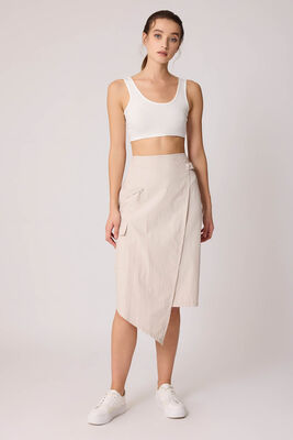 Kargo Cep Paraşüt Kumaş Beli Lastikli Etek - Thumbnail (11)