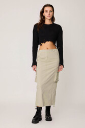 Kargo Cep Paraşüt Kumaş Lastikli Etek - 9