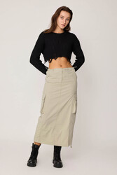 Kargo Cep Paraşüt Kumaş Lastikli Etek - 8