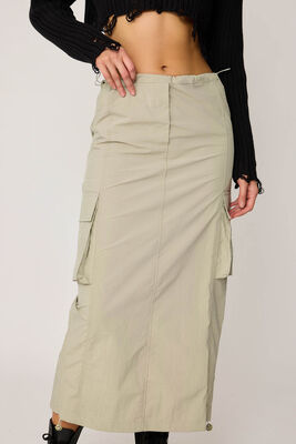 Kargo Cep Paraşüt Kumaş Lastikli Etek - Thumbnail (9)