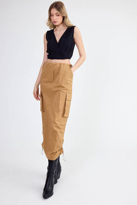 Kargo Cep Paraşüt Kumaş Lastikli Etek - Thumbnail (13)