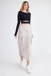 Kargo Cep Paraşüt Kumaş Lastikli Etek - 19