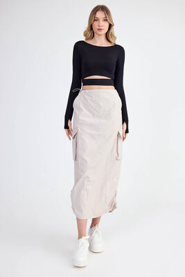 Kargo Cep Paraşüt Kumaş Lastikli Etek - Thumbnail (17)