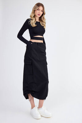 VİTRİN - Kargo Cep Paraşüt Kumaş Lastikli Etek (1)