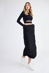 Kargo Cep Paraşüt Kumaş Lastikli Etek - 3