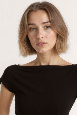 Kayık Yaka Bluz - 17