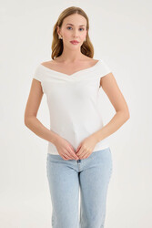 Kayık Yaka Bluz - 11