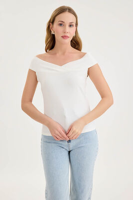 Kayık Yaka Bluz - 11