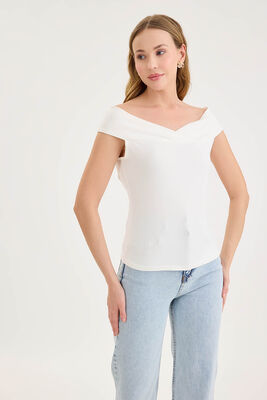 Kayık Yaka Bluz - 12