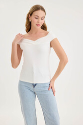 Kayık Yaka Bluz - 13