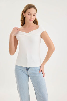 Kayık Yaka Bluz - 13