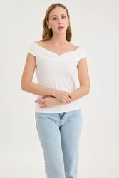 Kayık Yaka Bluz - 14