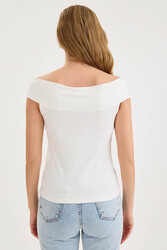 Kayık Yaka Bluz - 15