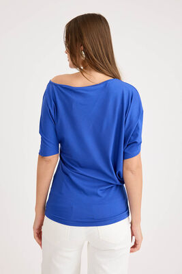 Kayık Yaka Kısa Kol Modal Bluz - 20