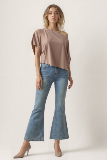 Kayık Yaka Modal Salaş Bluz - 2