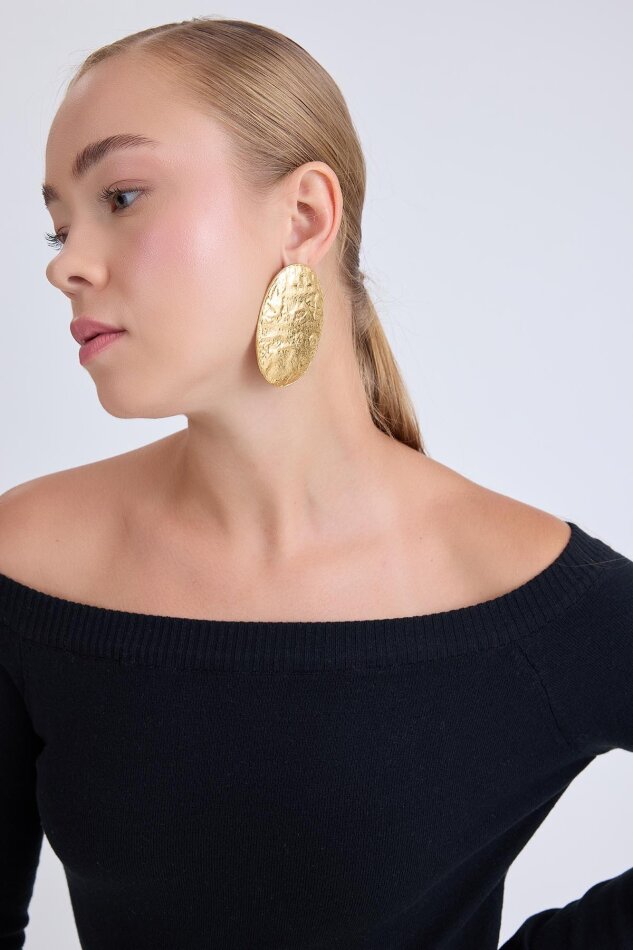 Kayık Yaka Uzun Kol Triko Bluz - 8