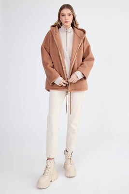 VİTRİN - Şapkalı Arkası Uzun Ceket (1)