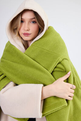 Şapkalı Arkası Uzun Ceket - Thumbnail (11)