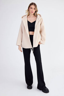 Şapkalı Arkası Uzun Ceket - Thumbnail (7)