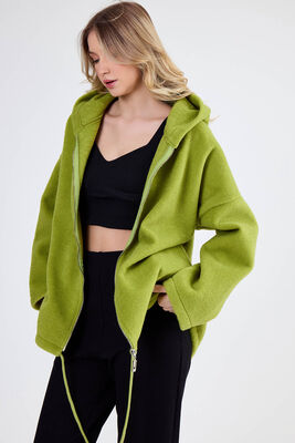 Şapkalı Arkası Uzun Ceket - Thumbnail (19)