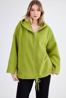 Şapkalı Arkası Uzun Ceket - Thumbnail (13)