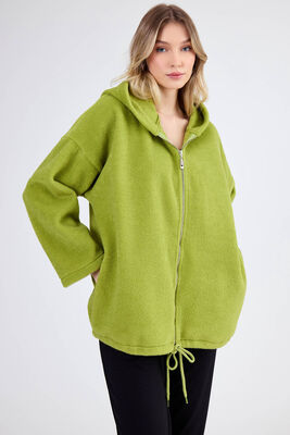 Şapkalı Arkası Uzun Ceket - Thumbnail (16)