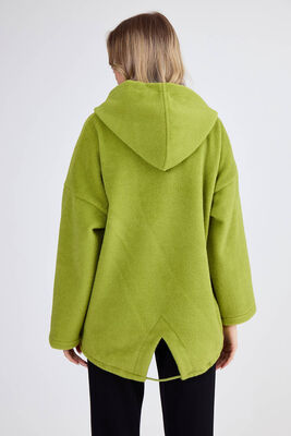 Şapkalı Arkası Uzun Ceket - Thumbnail (18)