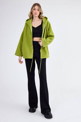 Şapkalı Arkası Uzun Ceket - Thumbnail (14)