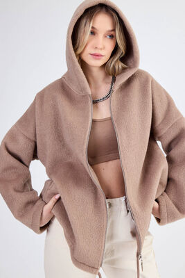 Şapkalı Arkası Uzun Ceket - Thumbnail (25)