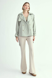 Kemerli Kısa Trençkot - 2