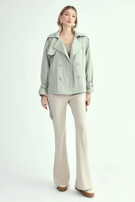 VİTRİN - Kemerli Kısa Trençkot (1)