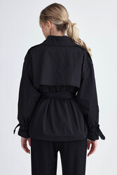 Kemerli Kısa Trençkot - 17