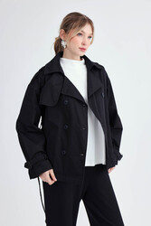 Kemerli Kısa Trençkot - 16