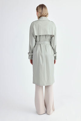 Kemerli Uzun Trençkot - Thumbnail (13)