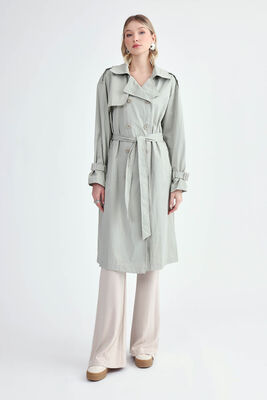 Kemerli Uzun Trençkot - Thumbnail (9)