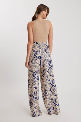 Kendinden Desenli Beli Lastikli Rahat Pantolon - Thumbnail (4)