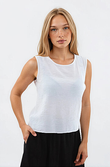 Kendinden Desenli Düğmeli Bluz - 11