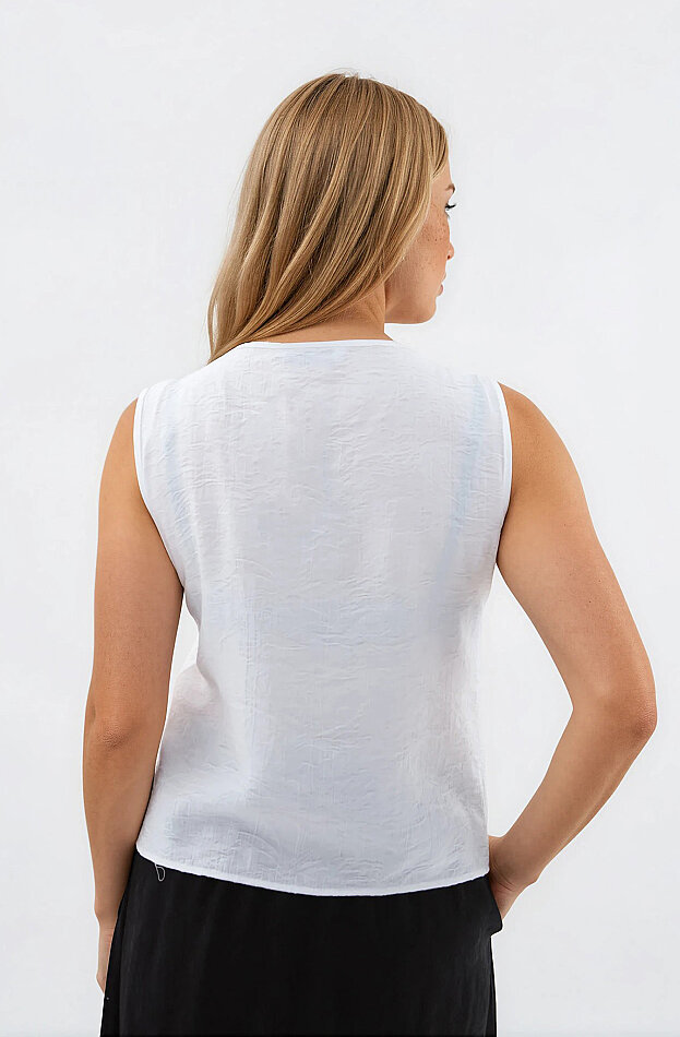 Kendinden Desenli Düğmeli Bluz - 12