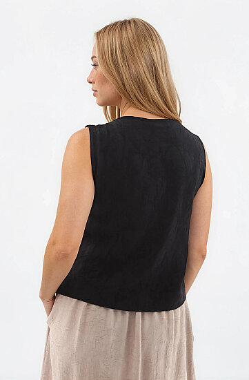 Kendinden Desenli Düğmeli Bluz - 24