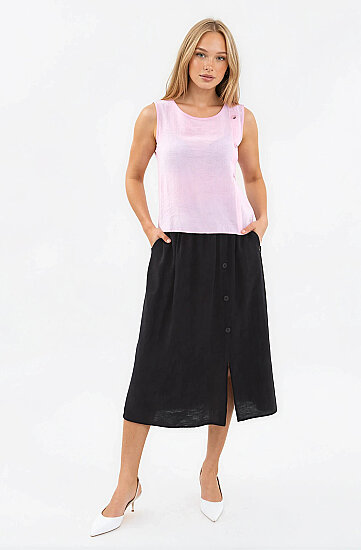 Kendinden Desenli Düğmeli Bluz - 26