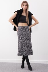 Kendinden Desenli Etek - 8